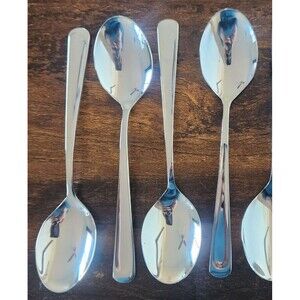 Set 4 JA Henckels Intl Tablespoon Soup Spoons Silverware Silvano 18/10 Flatware